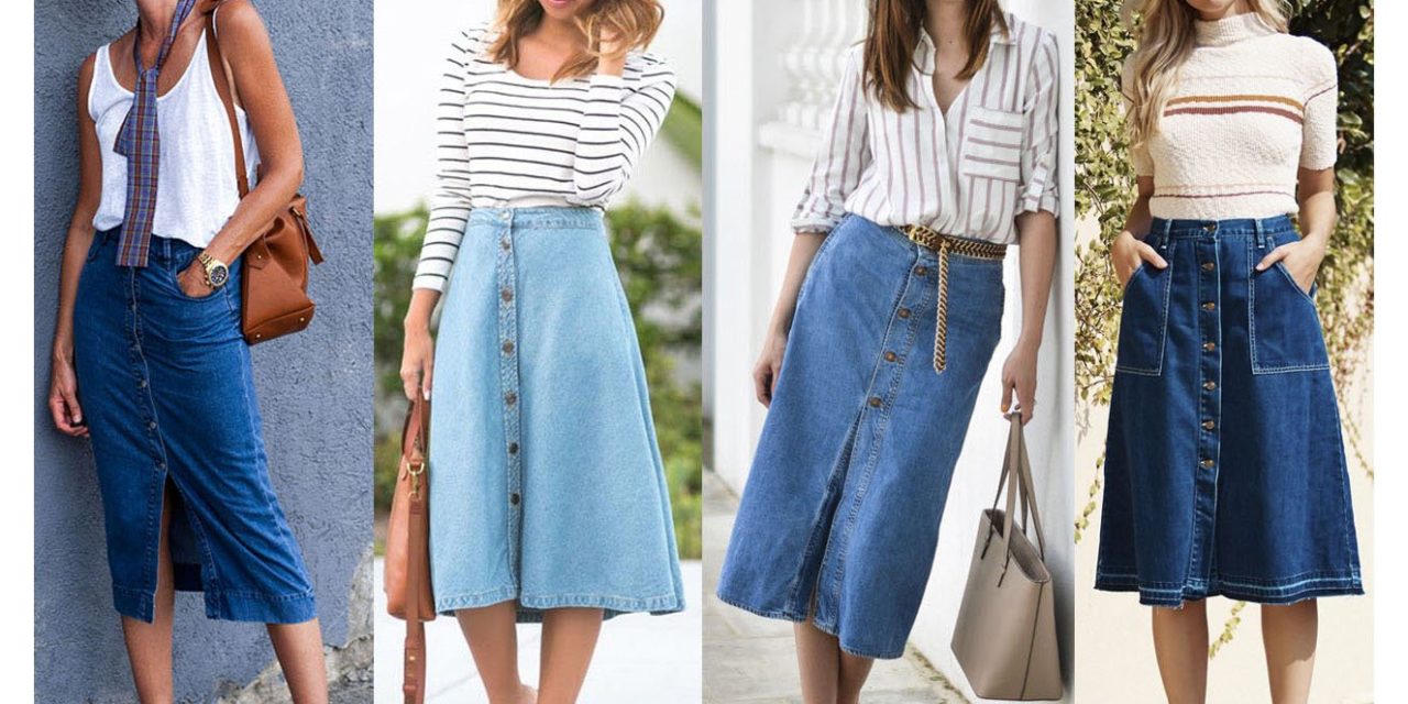5 modelos de saias jeans para usar no verão 2019 – Tendências